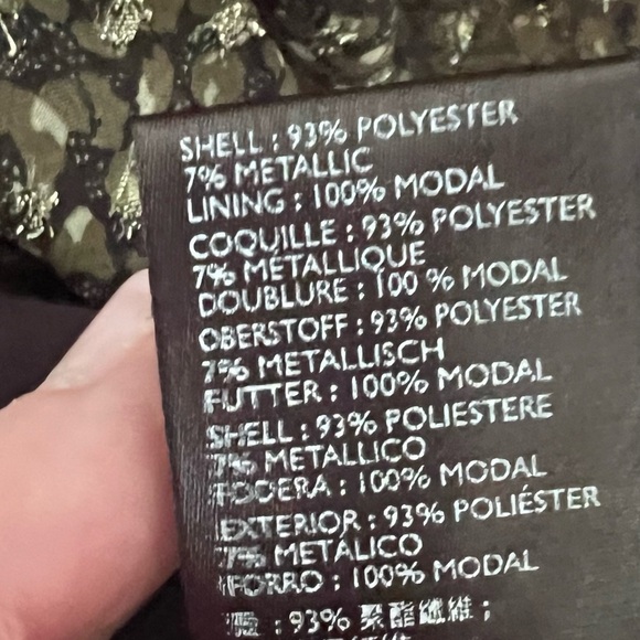 Urban Outfitters Olive Green, Black and Gold Long Sleeve Boho Dress - Med - Picture 2 of 9